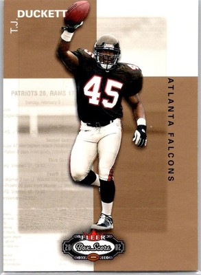 2002 Fleer Box Score #125 T.J. Duckett #/1500 Rookie Atlanta Falcons