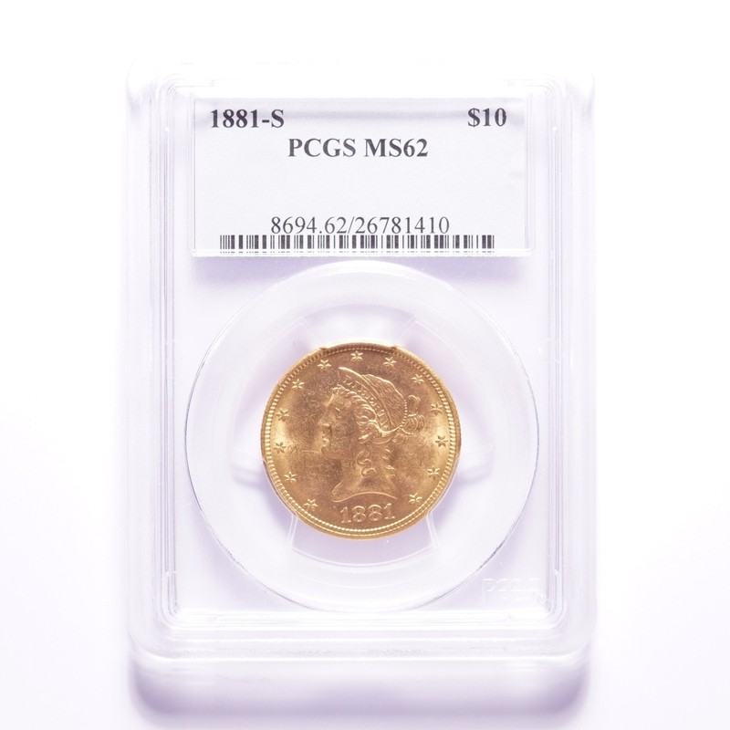 1881-S Liberty $10 Gold Eagle PCGS MS62