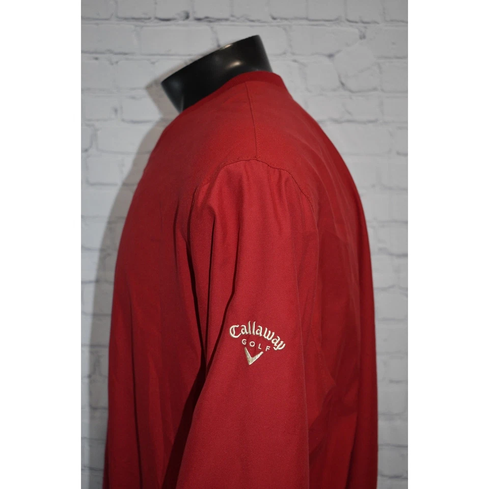 Camisa Pullover de Golf Callaway Para Hombre Talla Grande Rendimiento Con Bolsillos Roja Foto 3 de 4