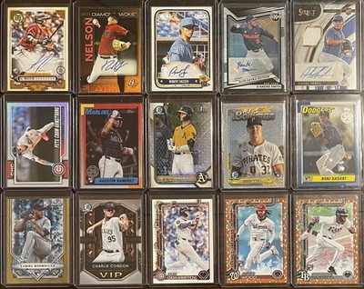 15 Card MLB Baseball Lot. Ryne Nelson Auto /25. 5 Autos, 1 RPA, 3 Numbered