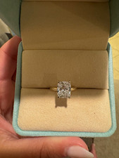 Harry Edwards 18k Yellow Gold Cushion Lab Created Diamond Ring 5 IGI E/VVS2