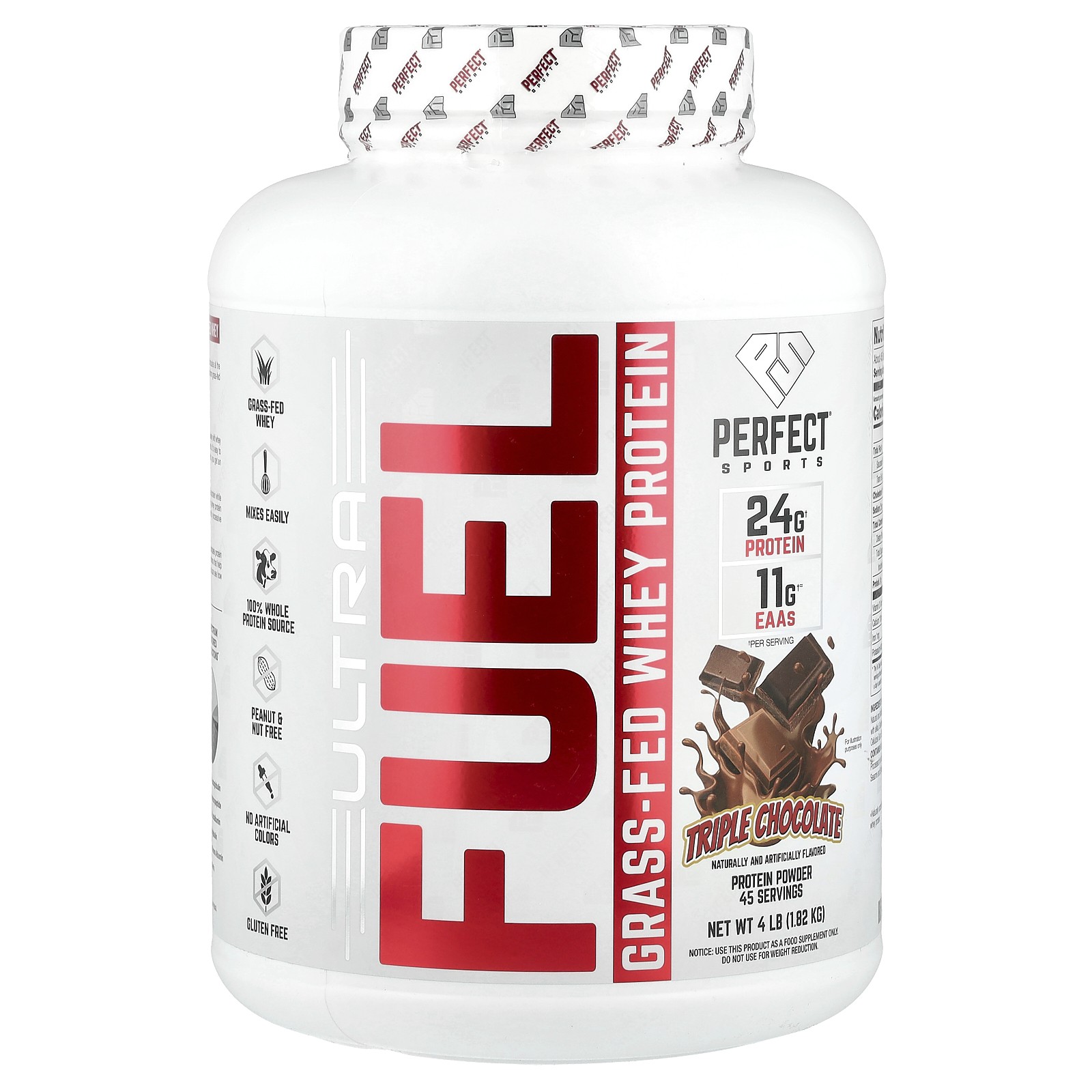 Ultra Fuel, Сывороточный протеин травяного откорма, тройной шоколад, 4 фунта (1,82 кг)