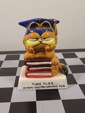 Garfield Graduation Vintage Enesco 1981 Time Flies When You're Having Fun X 