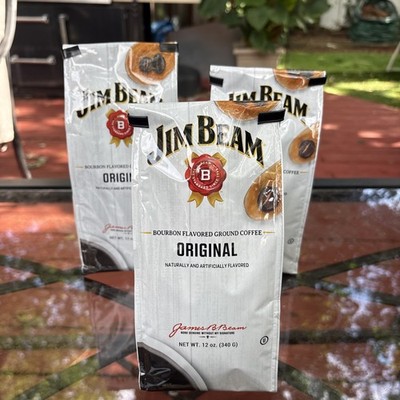  Reduced  Jim Beam Bourbon Vanilla Ground Coffee, New 12 oz. Package. 