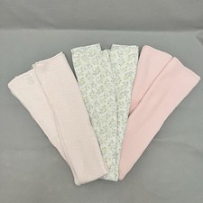 Baby Girl Muslin Swaddle Blanket Trio, Pink, Floral Gauze, Cotton, Very Soft