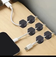 Magnetic Cable Clips 6 Pack Desk Cord Organizer USB Charging Wire Holder