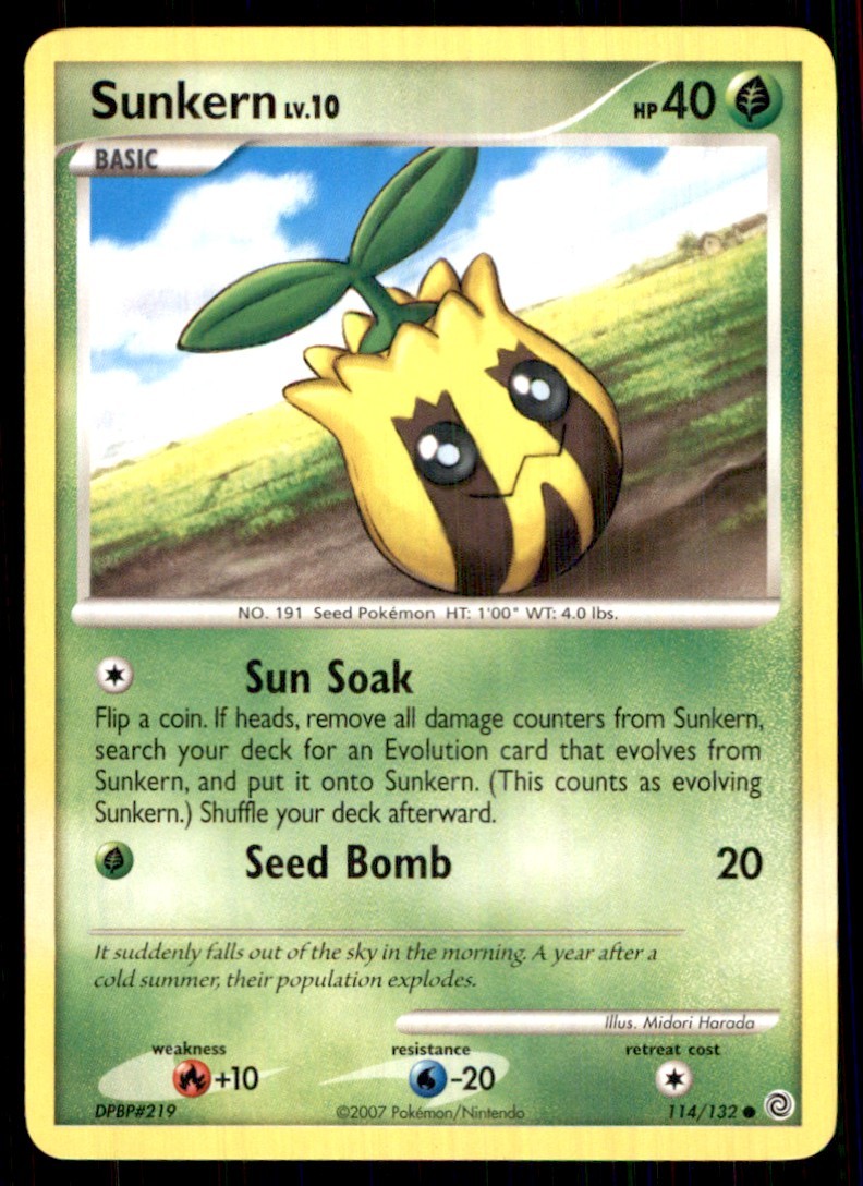 2007 Diamond & Pearl - Secret Wonders Sunkern Basic/Common #114