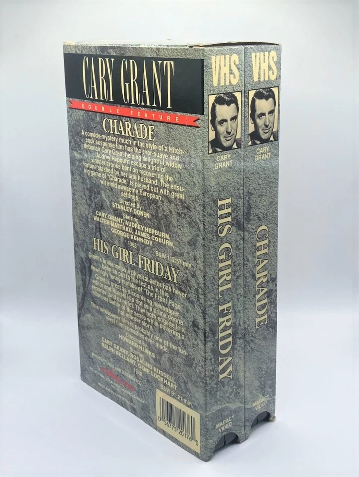 Charade & His Girl Friday Cary Grant Double Feature VHS Movies – 2 Tapes - Image 4 of 4