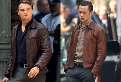 Handmade Leonardo Inspired DiCaprio Inception Joseph Levitt Leather Jacket