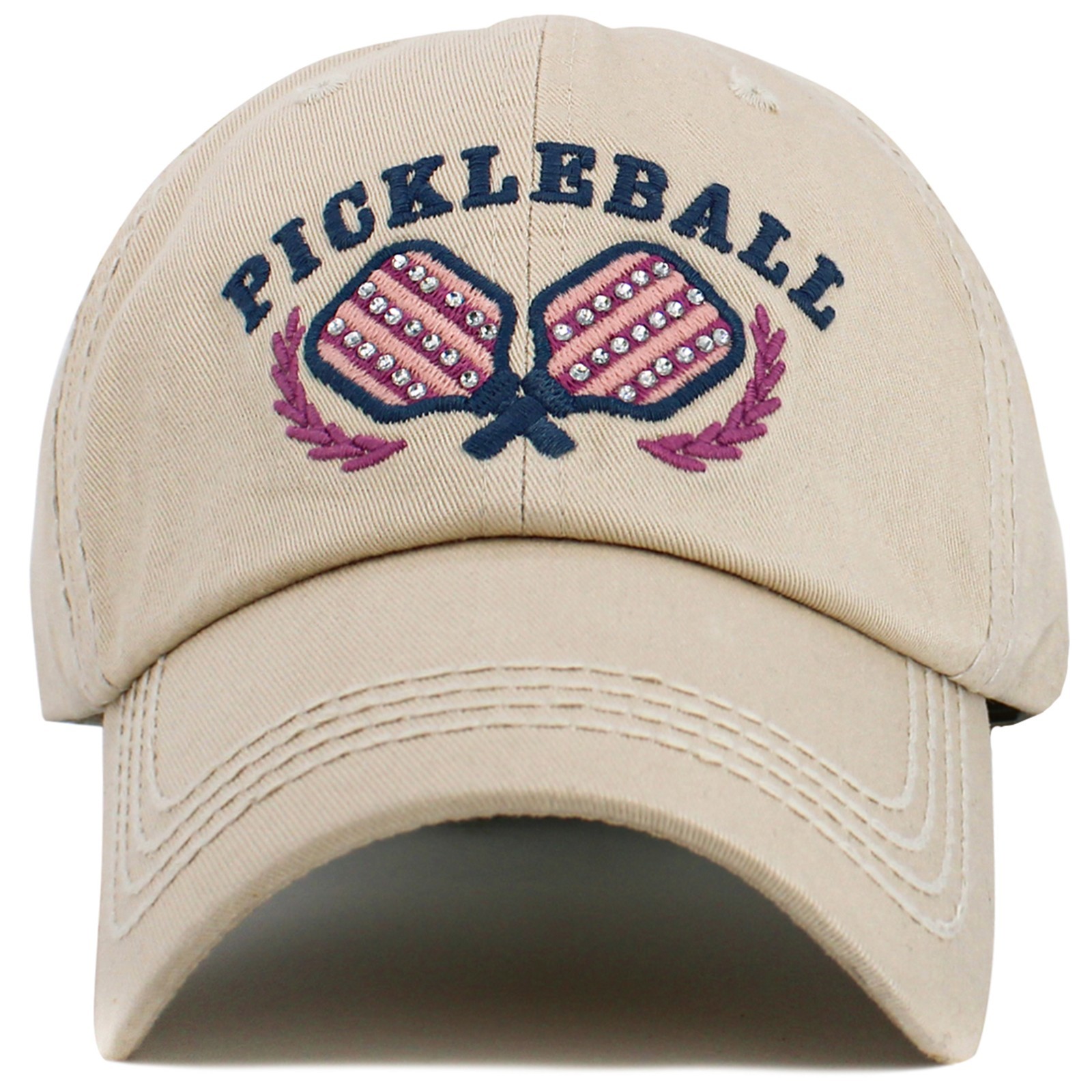 KBETHOS Women PICKLEBALL Letter with Racket Washed Vintage Baseball Cap Hat