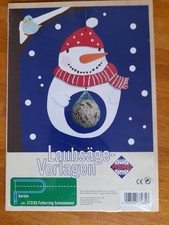 Laubs&auml;gevorlage - Schneemann, Futterring, Kreativ, Holz, NEU