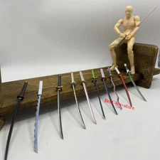 Handmaded 1/12 Scale Demon Slayer Sword Knife Weapon Model For 6" Action Figure