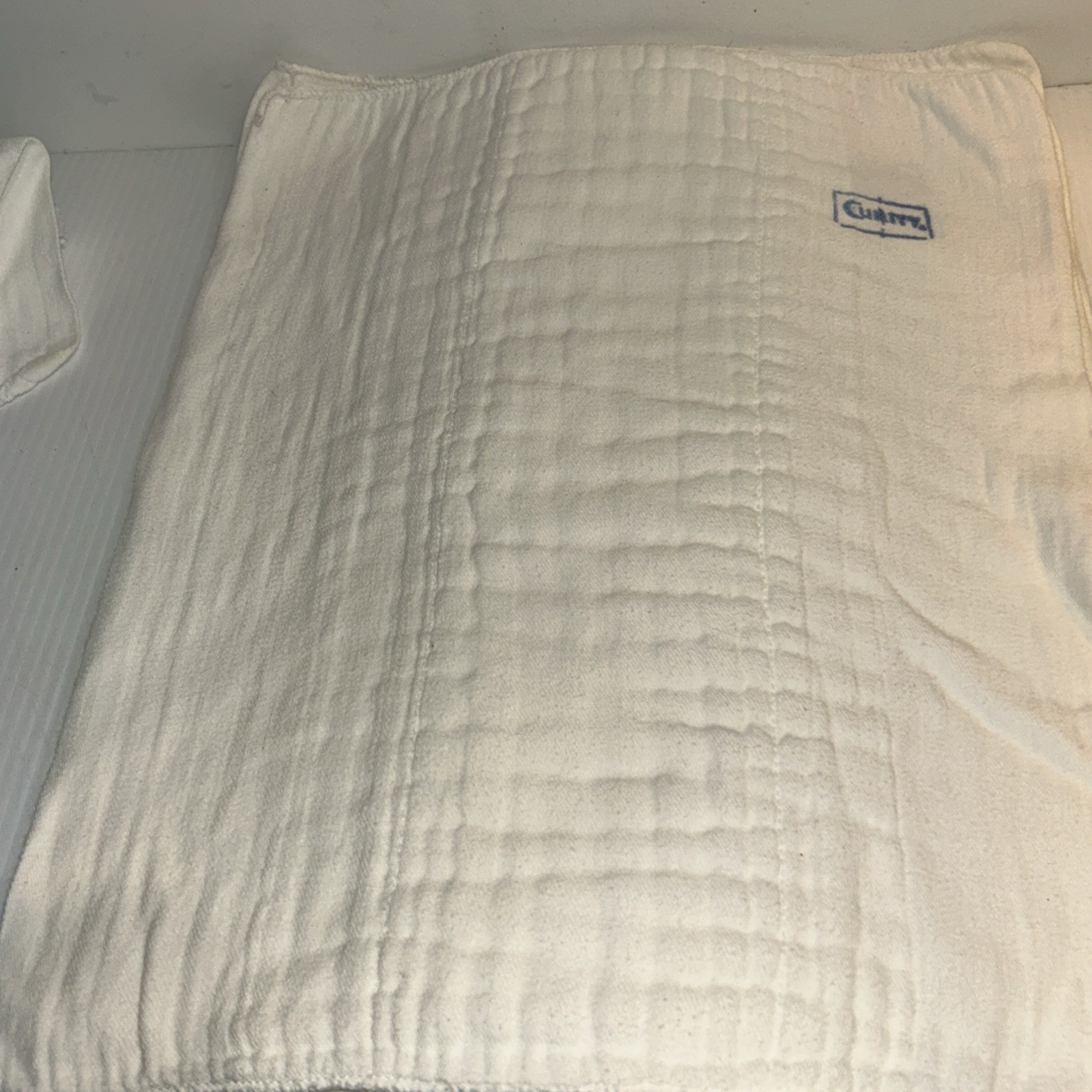 Lot Of 10 Curity Vtg Prefold Cloth Baby Diapers 16x13 Heavy Duty Some Stains/209