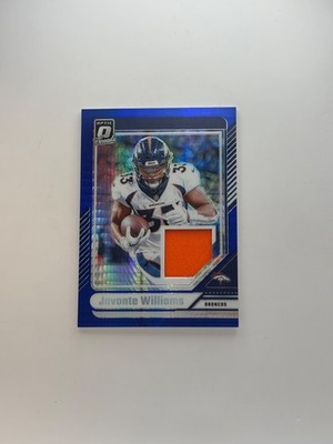 2024 Donruss Optic JAVONTE WILLIAMS Blue Hyper Threads Patch #DTB-JWS Broncos