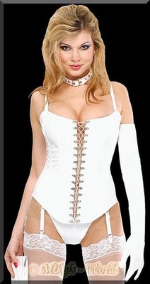 Dessous - Elegante creme-weiße Lack Handschuhe extralang