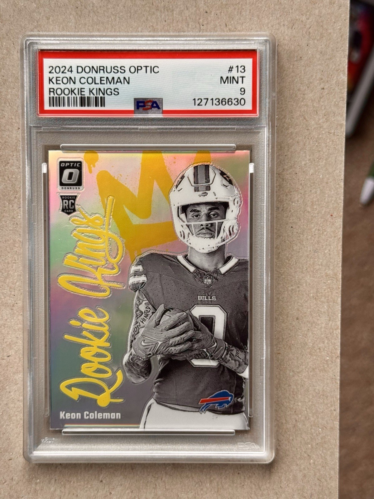 2024 Optic Keon Coleman Rookie Kings Case Hit #13 PSA Mint 9