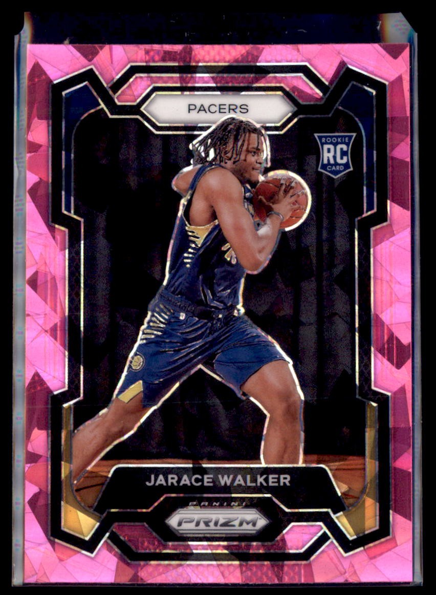 2023-24 Panini Prizm Basketball Pink Cracked Ice Jarace Walker Pacers 168 RC