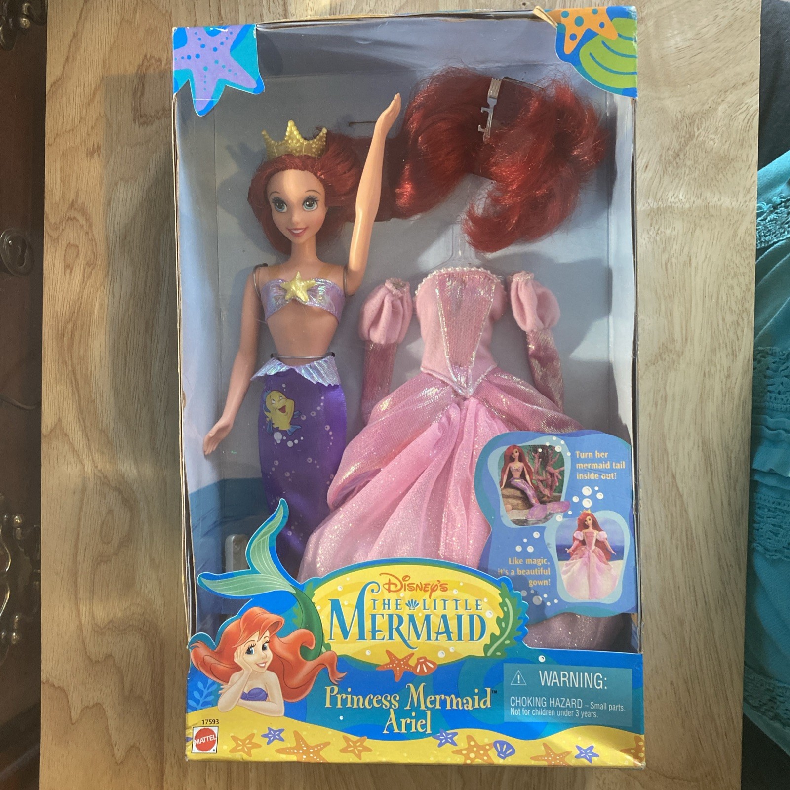 Barbie RARE NEW 1997 Mattel Disney The Little Mermaid PRINCESS ARIEL 17593 VTG