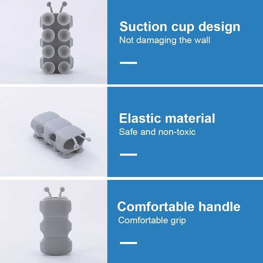 4 Pcs Silicone Shower Head Holder Universal Relocatable Shower Head Suction Cup