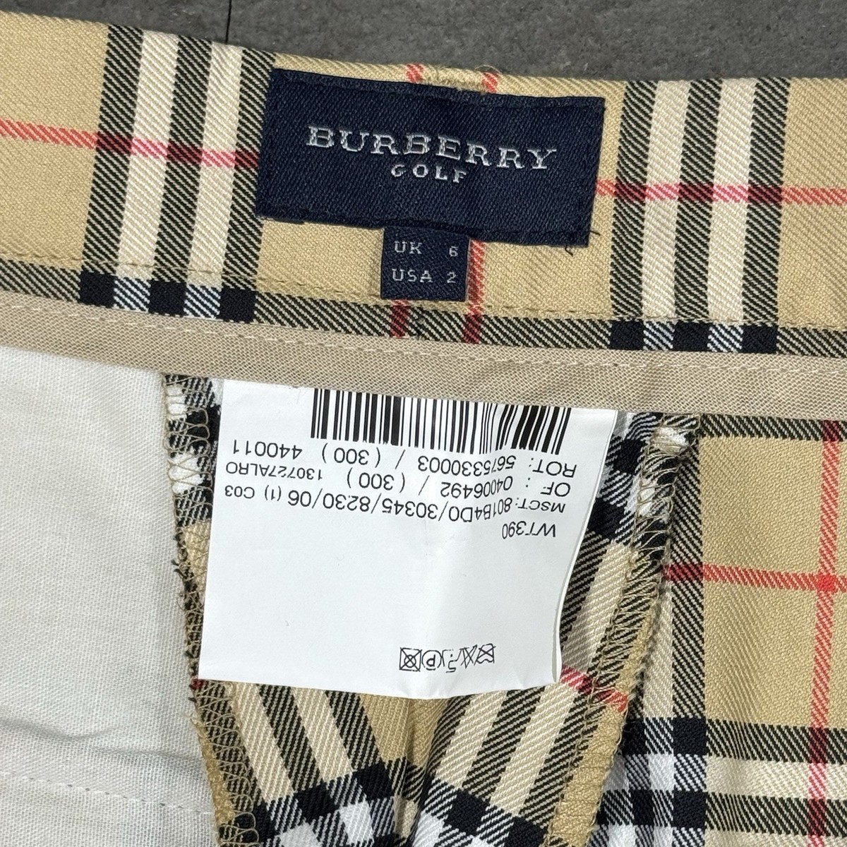 Vintage Burberry Golf Nova Check Plaid Pants Women's Size 2 US / 6