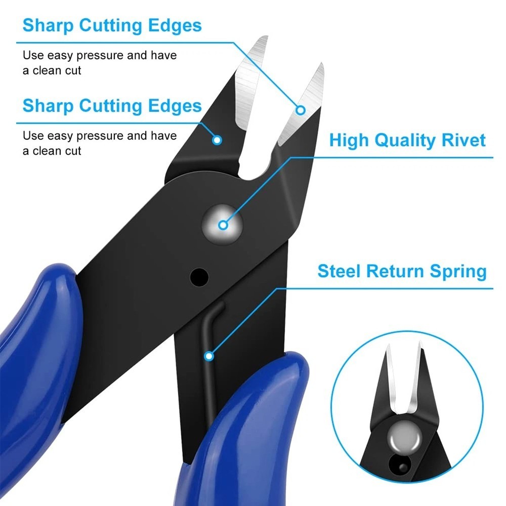 5PCS Plato Model 170 Flush Wire Cable Cutter Cutting Snips Pliers Side DIY Tool