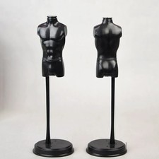 2pcs 1:6 Mini Male Torso Body Tailor Dollhouse Mannequin Clothing Display Model