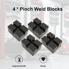 4pcs Pinch-weld Blocks Jack Bracket Pad Universal Slotted Frame Guide Rail Clamp