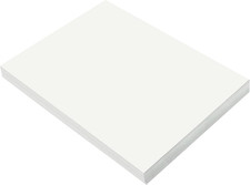 Construction Paper, Stack, One Color, Standard Weight White, 9" X 12", 100 She