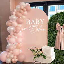 Baby in Bloom Baby Shower Decal Sign - Gender Reveal Girl or Boy Decoration, Sig