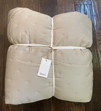 NWT Quince King Cal King Quilt Organic Bamboo Dream Sand beige blanket luxe bed