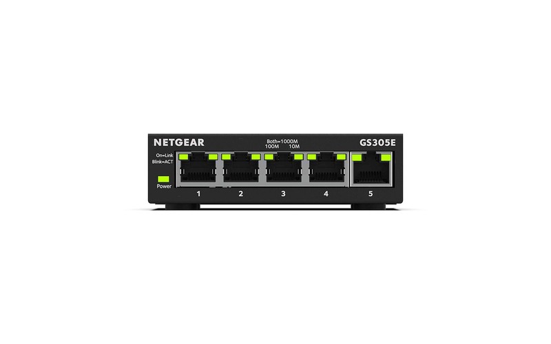 NETGEAR 5 Port Gigabit Switch (GS305E) Managed Network Switch Ethernet Splitter