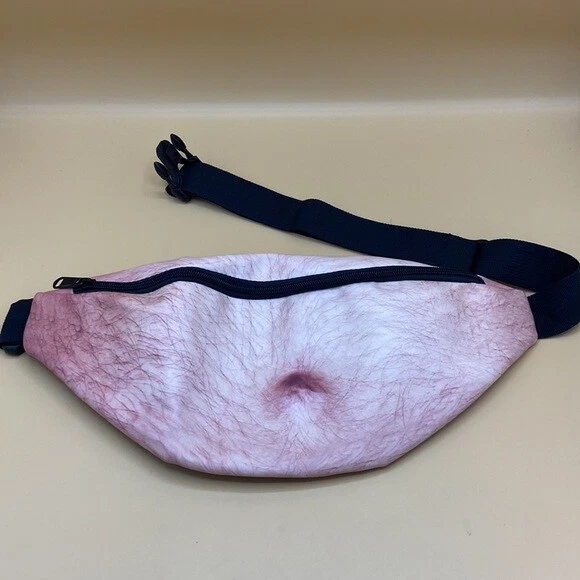 NEW Novelty Dad Bag Waist Hip Bag Fanny Pack Funny Fake Beer Fat/Hairy Belly