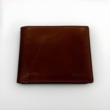 Fossil Herren Geldbörse Cognac Braun Leder RFID