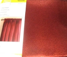 Two Red Style Selections Curtain Drape Liquid Metal metallic look Shiny 55 x 84L
