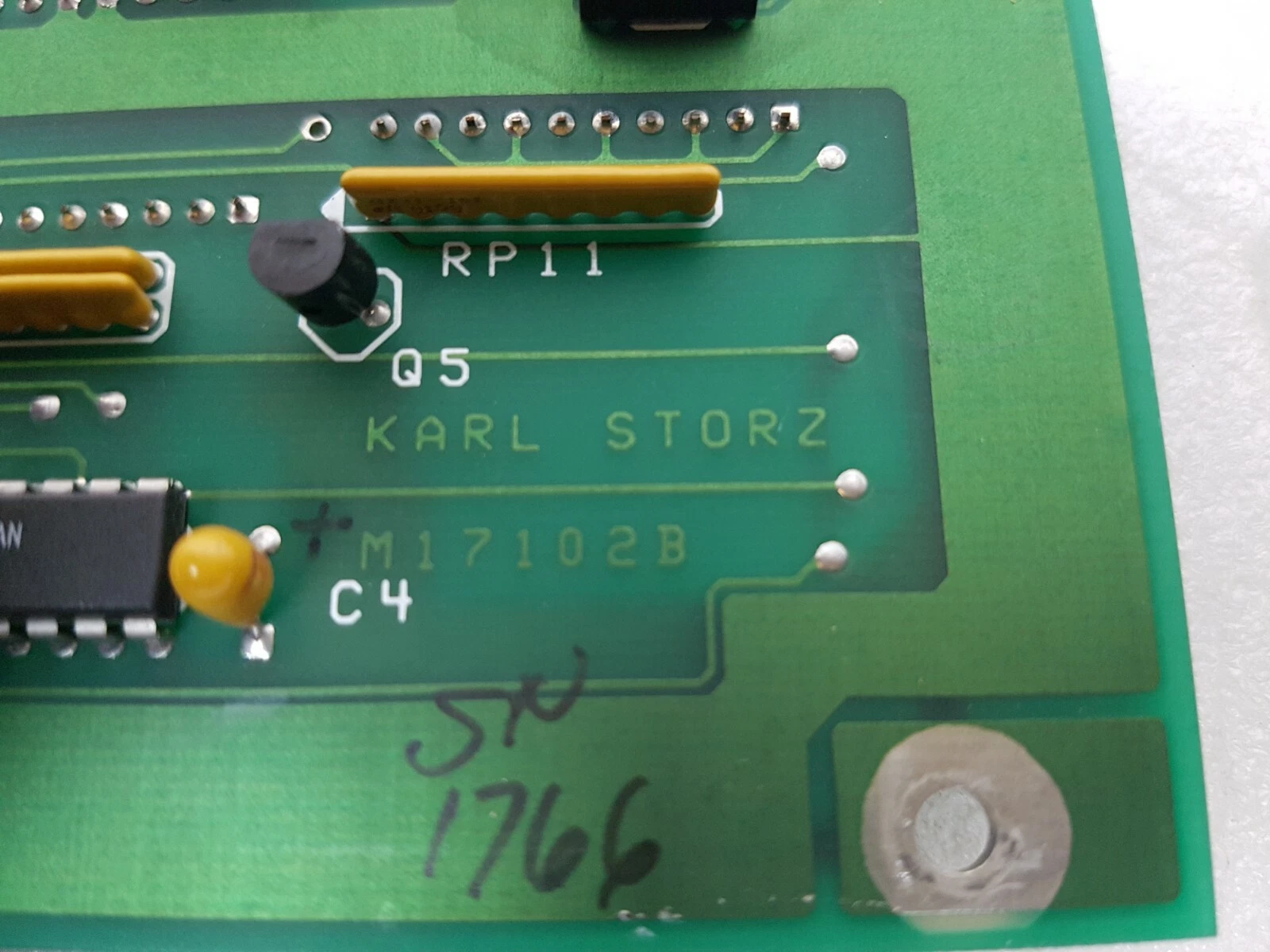 Close-up of KARL STORZ M17102B silkscreen marking