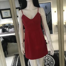 Princess Polly Red Strappy Party Dress Sz 10 Xmas Evening Sexy Santa 