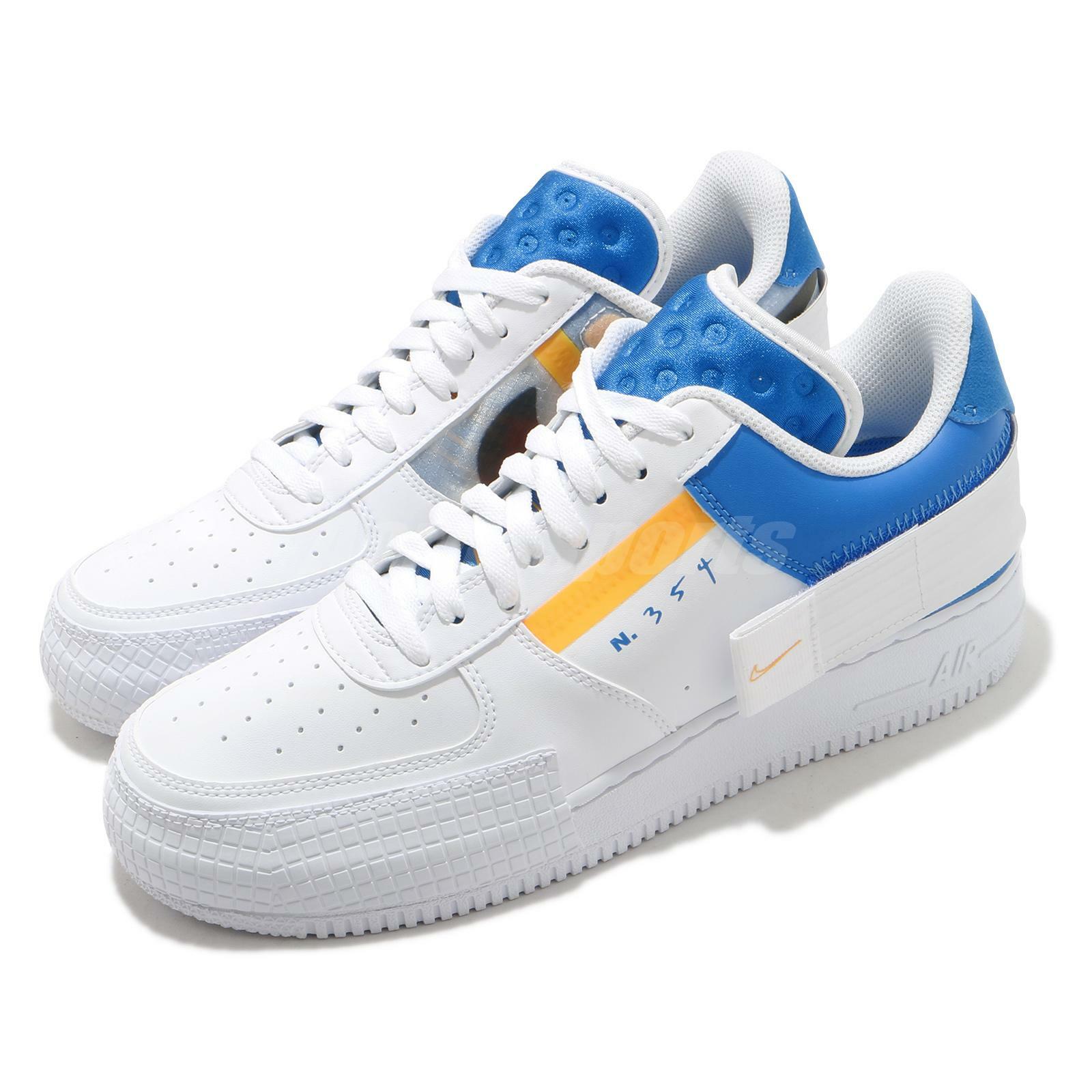 Nike AF1-Type Air Force 1 N354 White Photo Blue Yellow Men Casual  CK6923-101 - Shopping.com