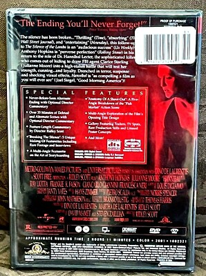 Hannibal DVD Anthony Hopkins Julianne Moore | eBay