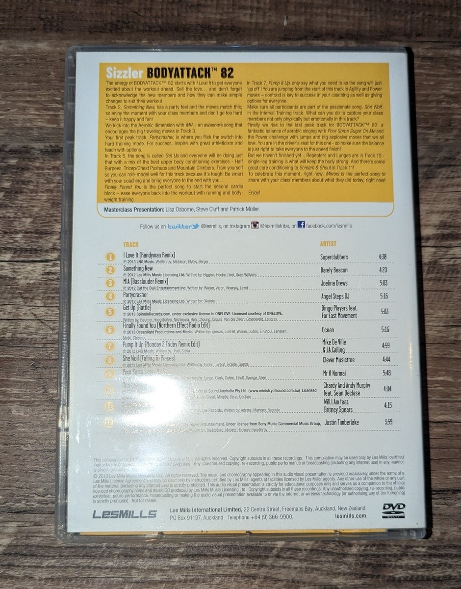 Les Mills BODYATTACK 82 DVD CD and Booklet Body Attack Release | eBay
