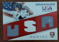 2015 Panini USA Baseball Game Used TRIPLE PATCH Morgan Mccullough Card!! #37/99!