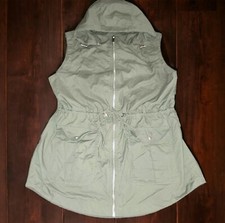Charles River Bristol Hooded Utility Vest Large Green Size Medium