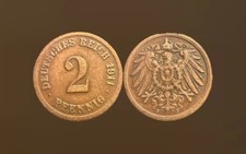 2 Pfennig 1911 F, Deutsches Reich, Kaiserzeit