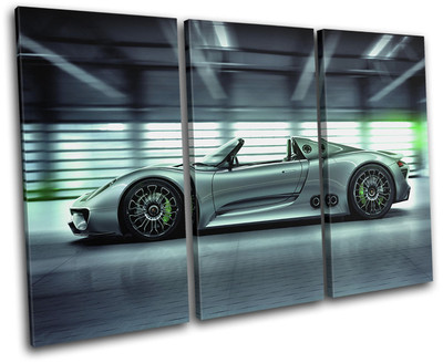 Poster Toile Ferrari Supercar - Triptyque Mural Art Moderne, Rouge Passion