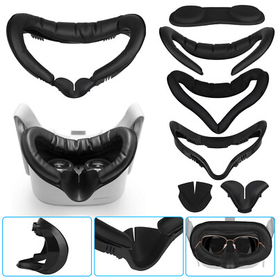 6IN1 Accessories Kit for Oculus Quest 2 VR Eye Face Cover Cushion PU Leather Pad