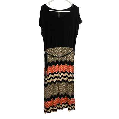 Design History Striped Short Sleeve Maxi Dress Missy Size XL | eBay