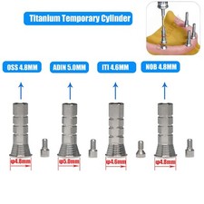 Dental ADIN/Osstem/ITI/Nobel Temporary Cylinder for fit Multi-unit Abutment