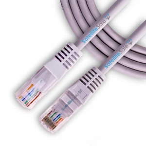 SatelliteSale RJ45 Cat-5e Réseau Ethernet câble Internet Cord gris