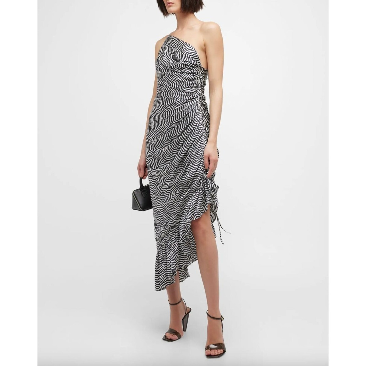 knee length dresses for ladies Trina Turk Women's Romance One-Shoulder Dress in Opulent Ivy Size 2 main image 0