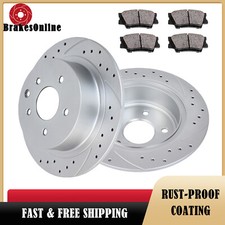 REAR Brake Rotors Pads fit for Nissan Altima 2002-2023 Drilled Slotted Brakes