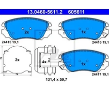 ATE brake pad set disc brake 13.0460-5611.2